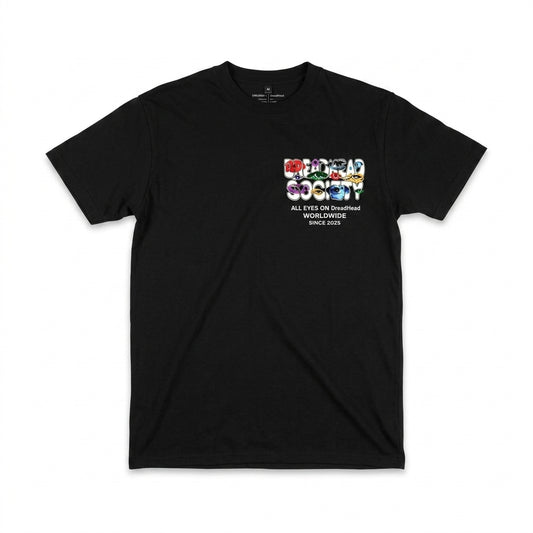 Eyes On Us Tee - Front View on Pure White Background