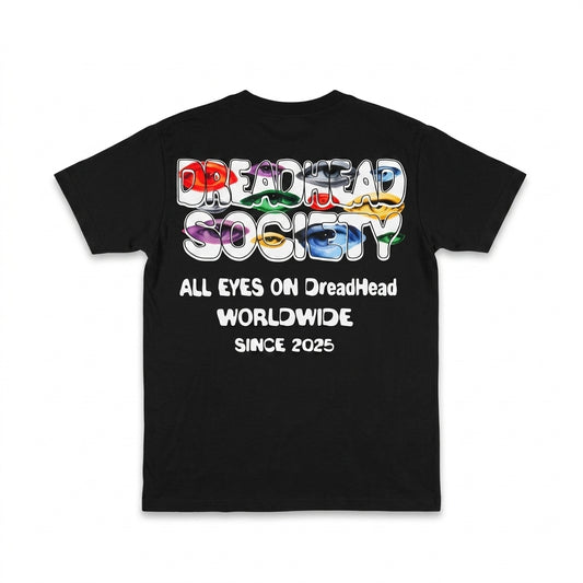 Eyes On Us Tee - Back View on Pure White Background